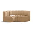 Meridian Furniture Arc Camel Velvet Modular Sectional