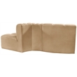 Meridian Furniture Arc Camel Velvet Modular Sectional
