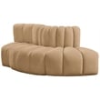 Meridian Furniture Arc Camel Velvet Modular Sectional