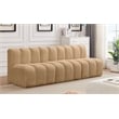 Meridian Furniture Arc Camel Velvet Modular Sectional