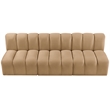 Meridian Furniture Arc Camel Velvet Modular Sectional