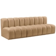 Meridian Furniture Arc Camel Velvet Modular Sectional
