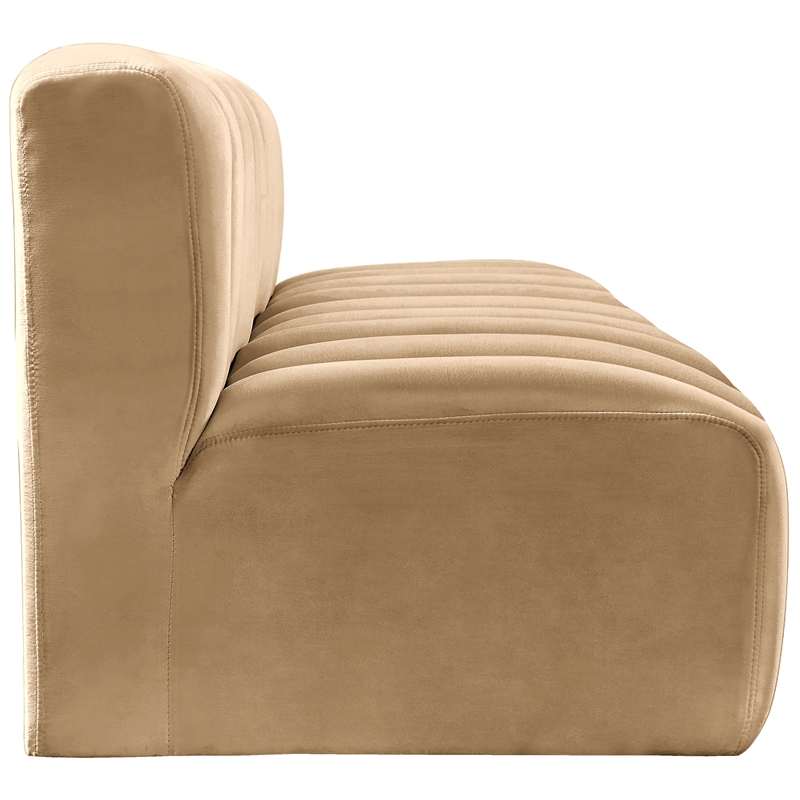 Meridian Furniture Arc Camel Velvet Modular Sectional