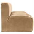 Meridian Furniture Arc Camel Velvet Modular Sectional