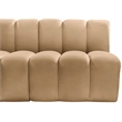 Meridian Furniture Arc Camel Velvet Modular Sectional