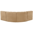 Meridian Furniture Arc Camel Velvet Modular Sectional