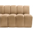 Meridian Furniture Arc Camel Velvet Modular Sectional