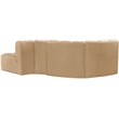 Meridian Furniture Arc Camel Velvet Modular Sectional