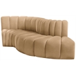 Meridian Furniture Arc Camel Velvet Modular Sectional