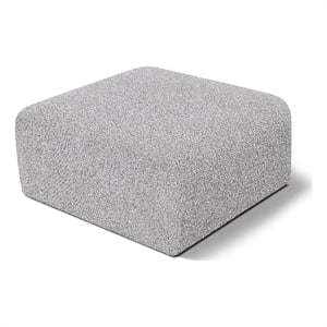 Meridian Furniture Arc Grey Boucle Fabric Ottoman