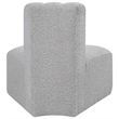 Meridian Furniture Arc Grey Boucle Fabric Reverse Corner