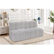 Meridian Furniture Arc Grey Boucle Fabric Modular Sectional