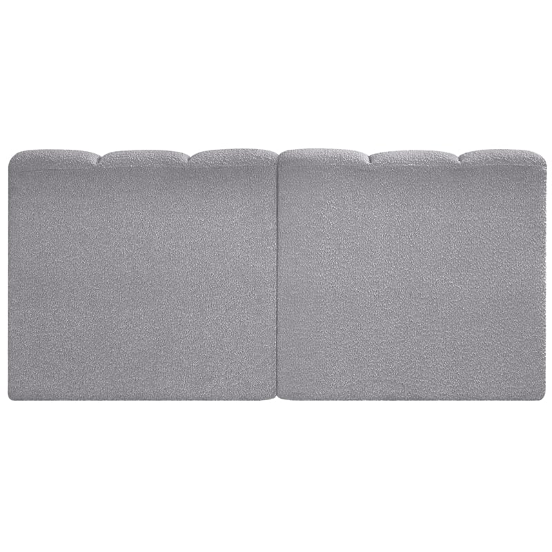 Meridian Furniture Arc Grey Boucle Fabric Modular Sectional