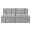 Meridian Furniture Arc Grey Boucle Fabric Modular Sectional