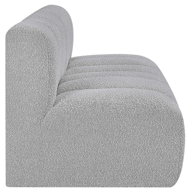 Meridian Furniture Arc Grey Boucle Fabric Modular Sectional