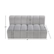 Meridian Furniture Arc Grey Boucle Fabric Modular Sectional