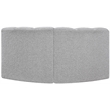 Meridian Furniture Arc Grey Boucle Fabric Modular Sectional
