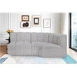Meridian Furniture Arc Grey Boucle Fabric Modular Sectional