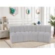 Meridian Furniture Arc Grey Boucle Fabric Modular Sectional