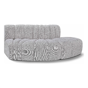 Meridian Furniture Arc Grey Boucle Fabric Modular Sectional