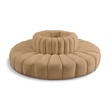 Meridian Furniture Arc Camel Velvet Modular Sectional