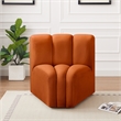 Meridian Furniture Arc Cognac Velvet Curved Corner