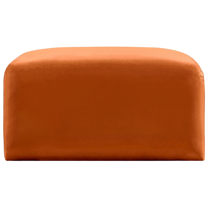 Meridian Furniture Arc Cognac Velvet Ottoman
