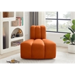 Meridian Furniture Arc Cognac Velvet Reverse Corner