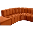 Meridian Furniture Arc Cognac Velvet Modular Sectional