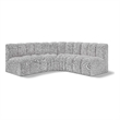 Meridian Furniture Arc Grey Boucle Fabric Modular Sectional