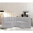 Meridian Furniture Arc Grey Boucle Fabric Modular Sectional