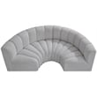 Meridian Furniture Arc Grey Boucle Fabric Modular Sectional