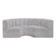 Meridian Furniture Arc Grey Boucle Fabric Modular Sectional