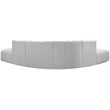 Meridian Furniture Arc Grey Boucle Fabric Modular Sectional