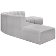 Meridian Furniture Arc Grey Boucle Fabric Modular Sectional