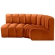 Meridian Furniture Arc Cognac Velvet Modular Sectional