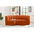 Meridian Furniture Arc Cognac Velvet Modular Sectional