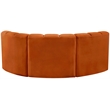 Meridian Furniture Arc Cognac Velvet Modular Sectional