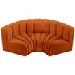 Meridian Furniture Arc Cognac Velvet Modular Sectional