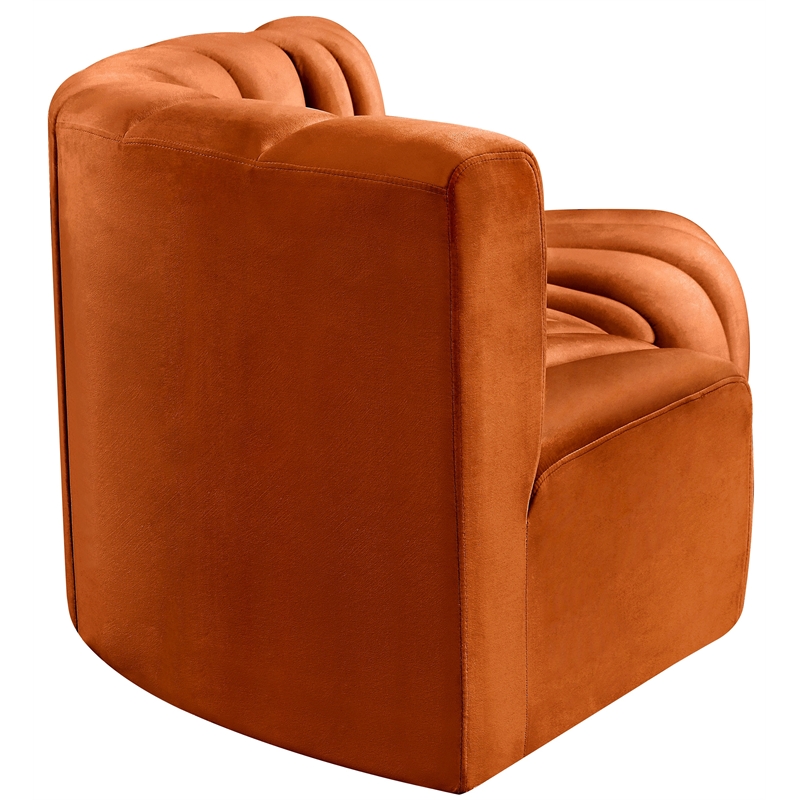 Meridian Furniture Arc Cognac Velvet Modular Sectional