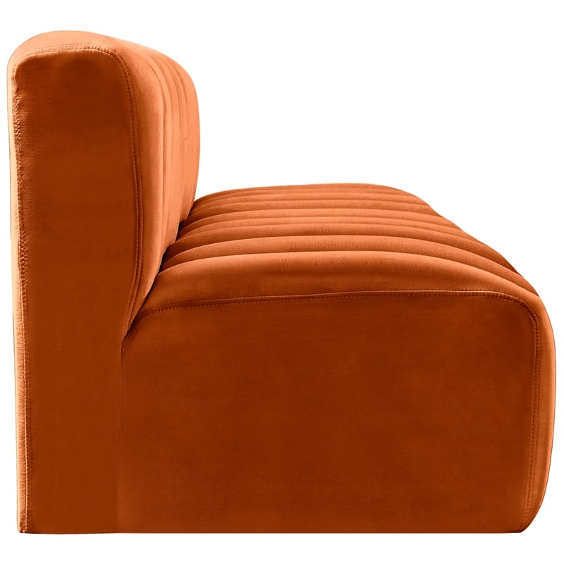 Meridian Furniture Arc Cognac Velvet Modular Sectional