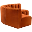 Meridian Furniture Arc Cognac Velvet Modular Sectional