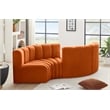 Meridian Furniture Arc Cognac Velvet Modular Sectional