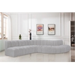 Meridian Furniture Arc Grey Boucle Fabric Modular Sectional