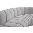 Meridian Furniture Arc Grey Boucle Fabric Modular Sectional