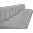 Meridian Furniture Arc Grey Boucle Fabric Modular Sectional