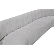 Meridian Furniture Arc Grey Boucle Fabric Modular Sectional
