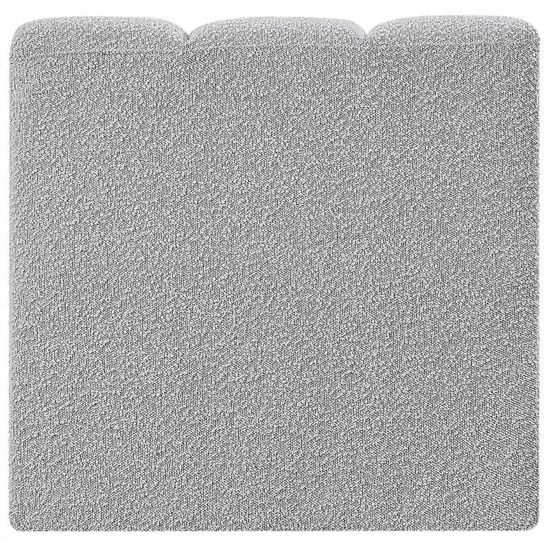 Meridian Furniture Arc Grey Boucle Fabric Straight Chair