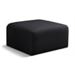 Meridian Furniture Arc Black Velvet Ottoman