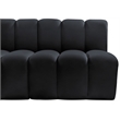 Meridian Furniture Arc Black Velvet Modular Sectional